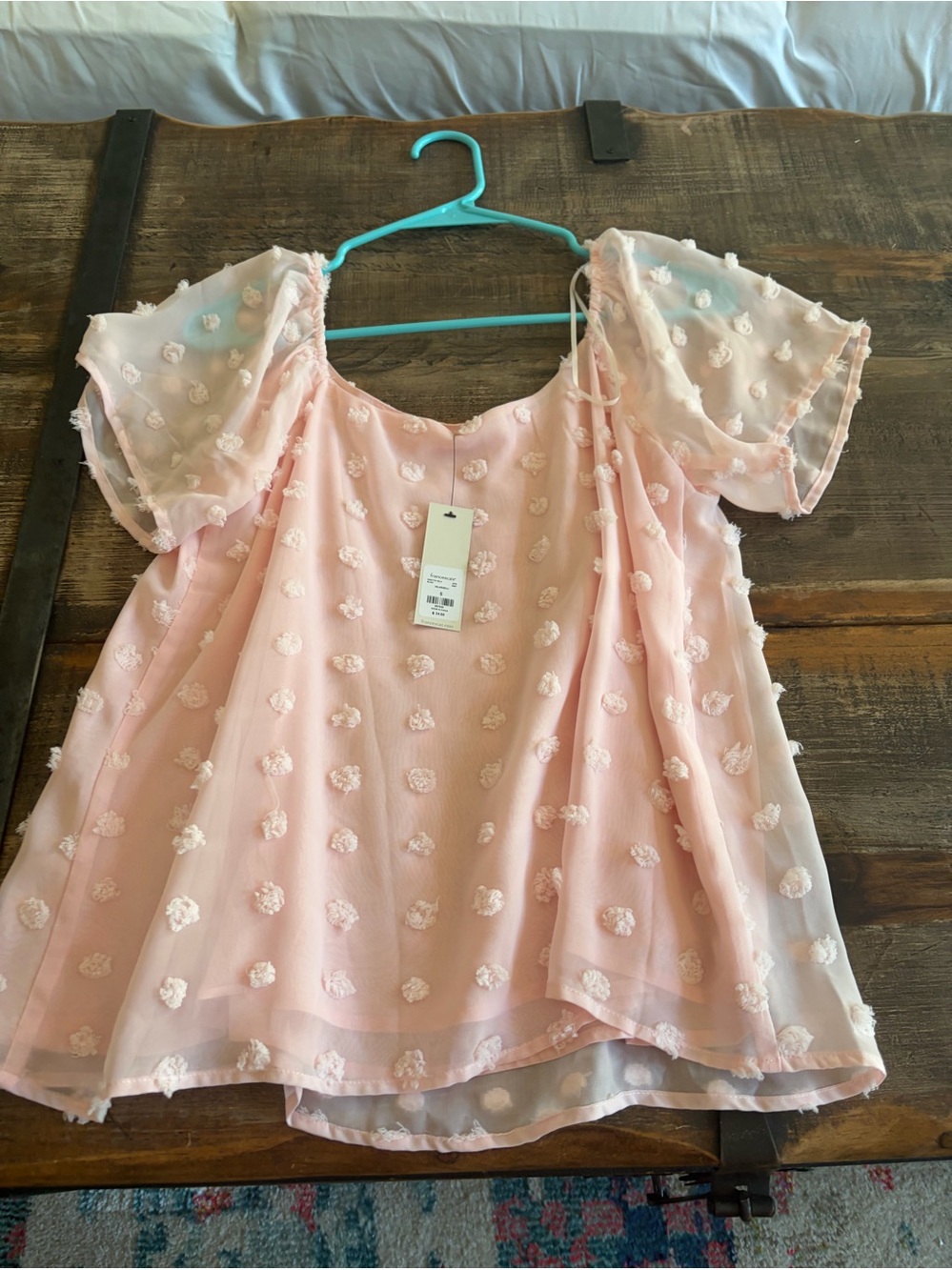 Pink Pom-Pom top sz xs new